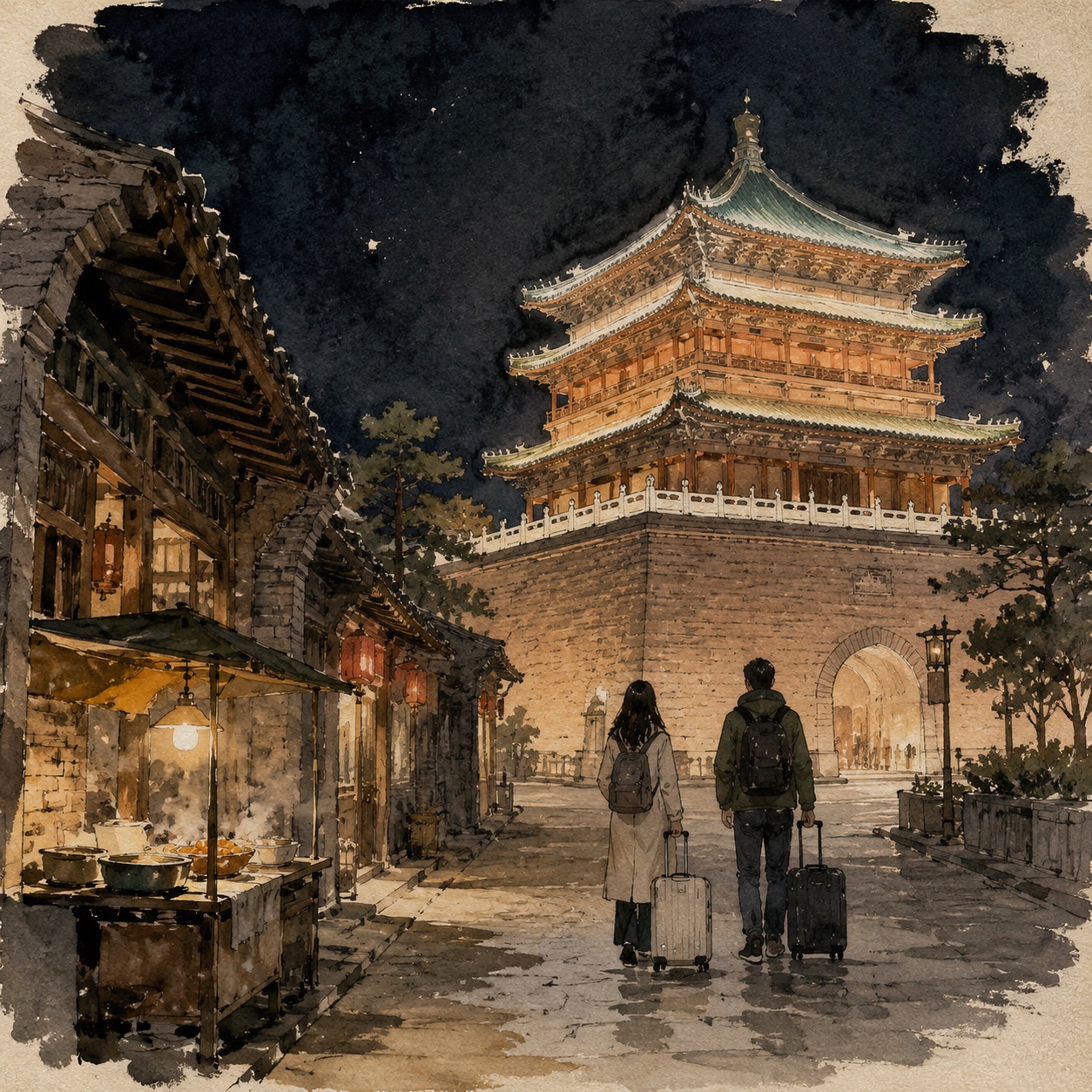 西北城市的古建筑